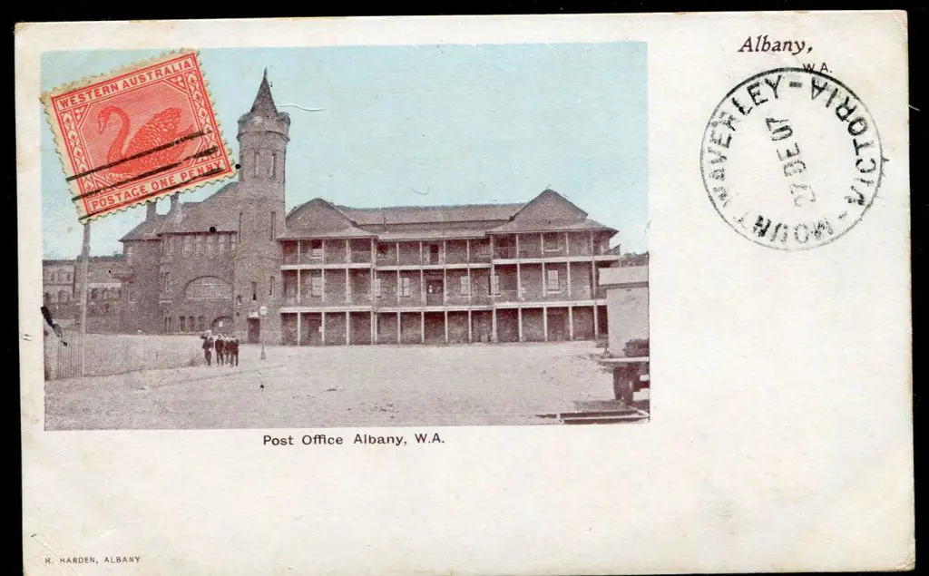 "Post Office, Albany, WA" ditto but with message ... Image 1++