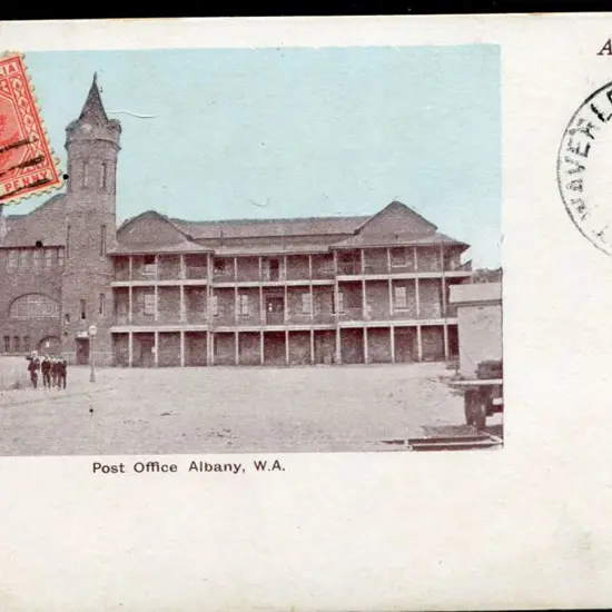 "Post Office, Albany, WA" ditto but with message ...