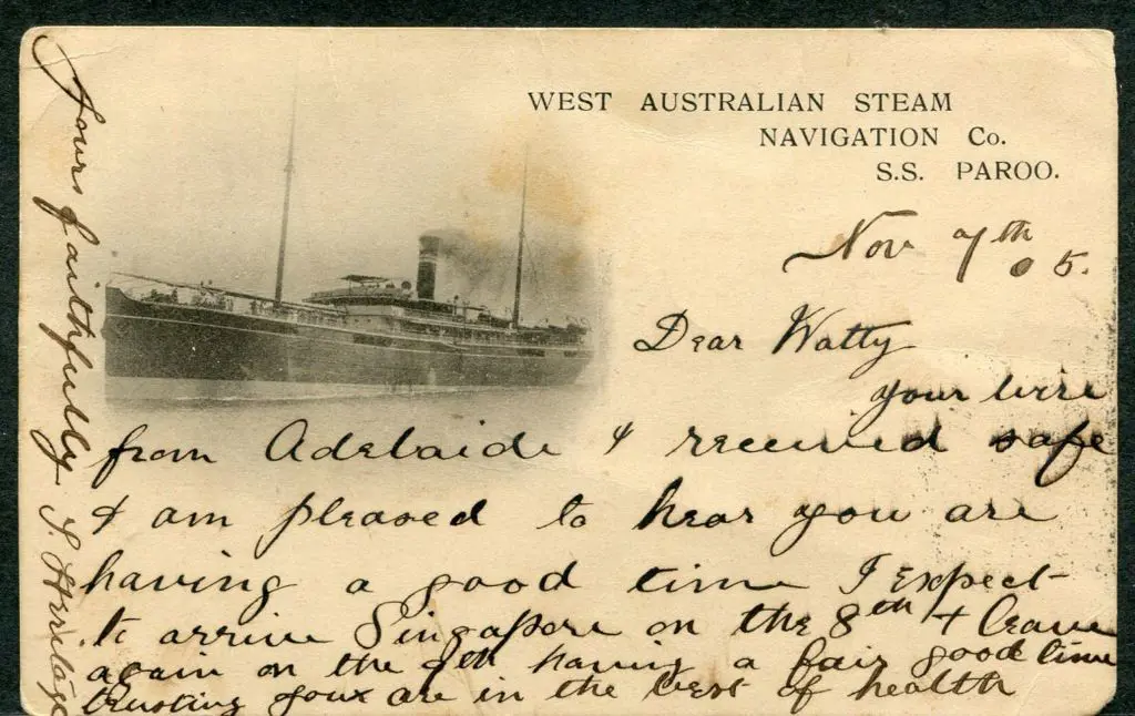 "West Australian Steam Navigation Co. S.S. Paroo." ... Image 1++