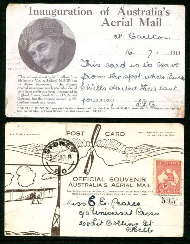 1914 (July) Melbourne to Sydney special card ... Image 1++