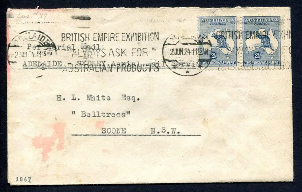 1924 (2nd June) Adelaide to Sydney per Australian ... Image 1++