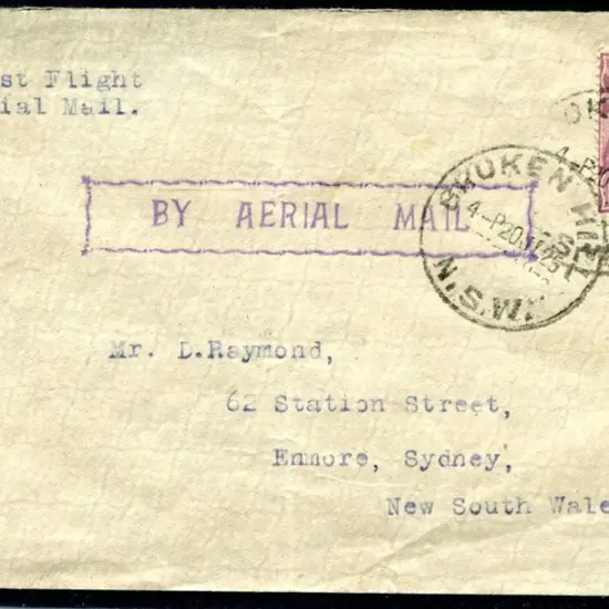 1925 (21st July) Broken Hill to Sydney Australian ...