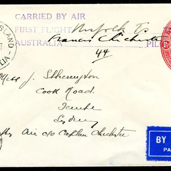 1931 (28th Mar) Norfolk Is to Lord Howe Island & ...