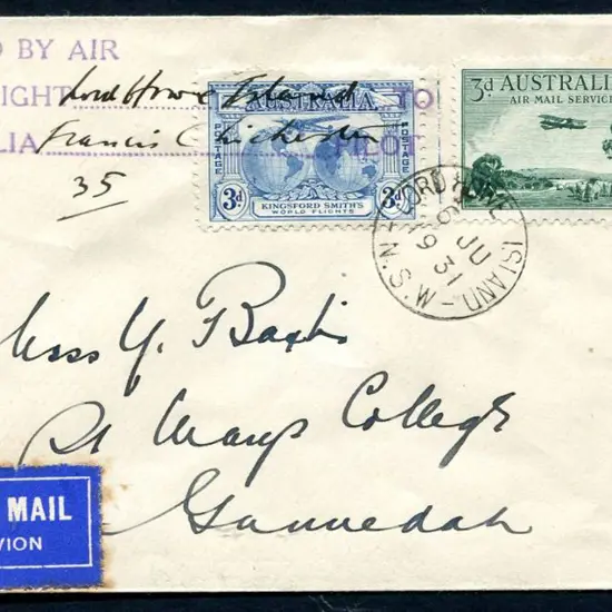 1931 (28th Mar) Lord Howe Island to Australia by ...