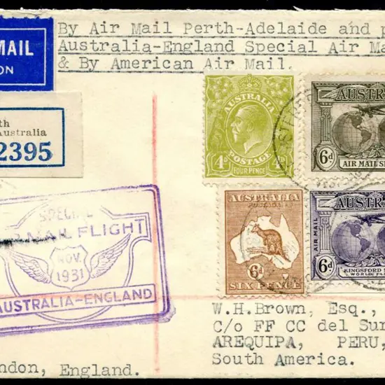 1931 (19th Nov) Australia to England All Aust ...