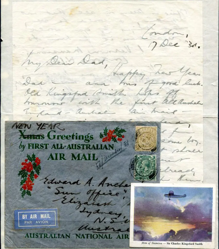 1932 (7th Jan) England to Australia "Xmas ... Image 1++