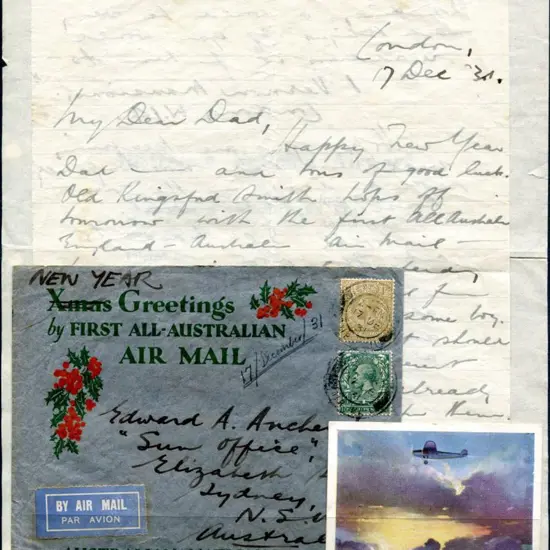 1932 (7th Jan) England to Australia "Xmas ...