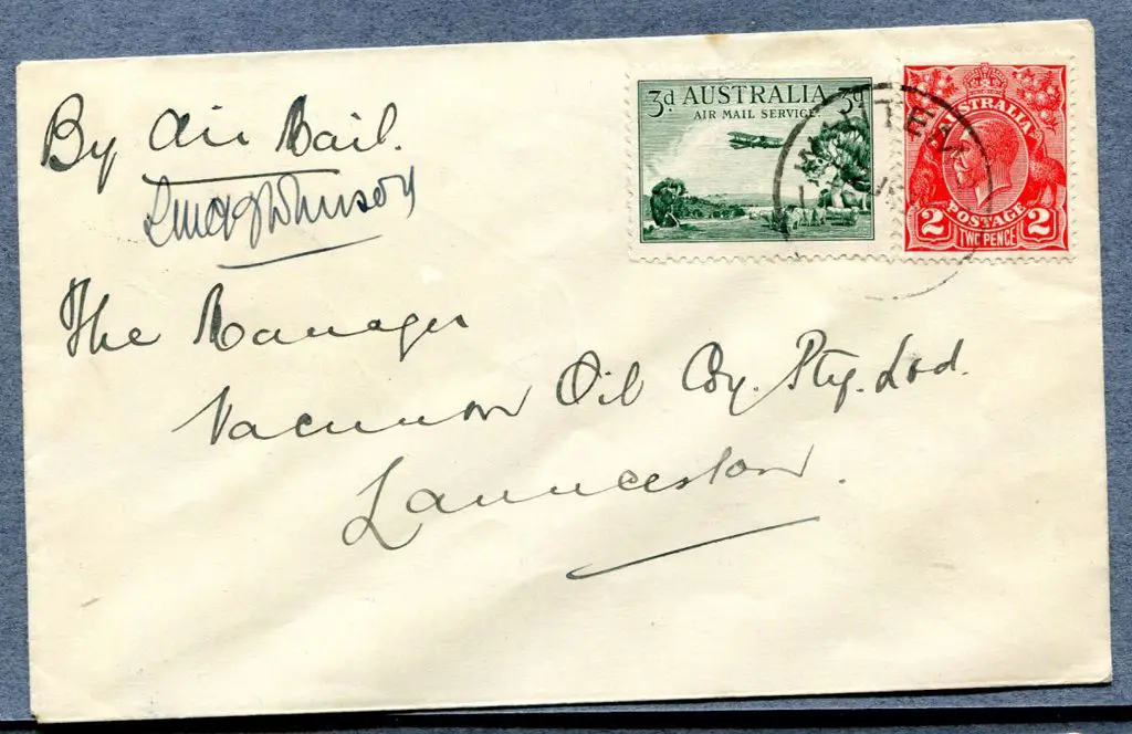 1932 (7th June) Whitemark to Launceston with 2d ... Image 1++