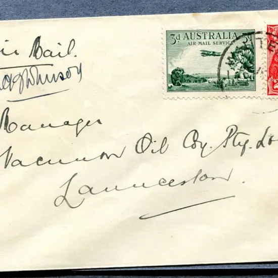 1932 (7th June) Whitemark to Launceston with 2d ...