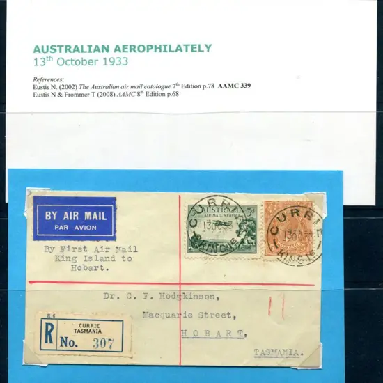 1933 (13th-14th Oct) Currie, King Island to ...