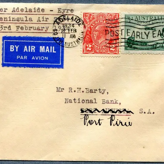 1934 (23rd Feb) Adelaide to Port Pirie ...