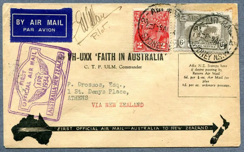 1934 (14th Apr) Sydney to Auckland by Faith in ... Image 1++