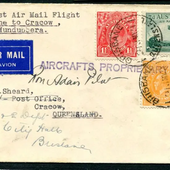 1934 (2nd June) Brisbane to Cracow via Mundubbera ...