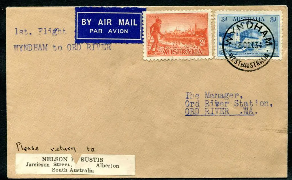1934 (8th Oct) Wyndham to Ord River First Flight ... Image 1++