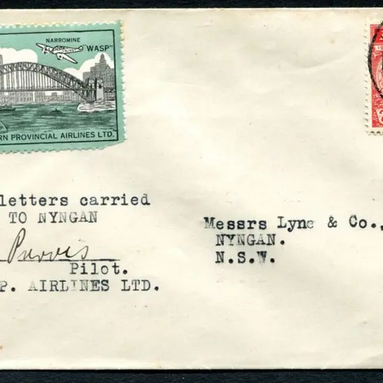 1935 (24th April) Sydney to Nyngan by WASP ...