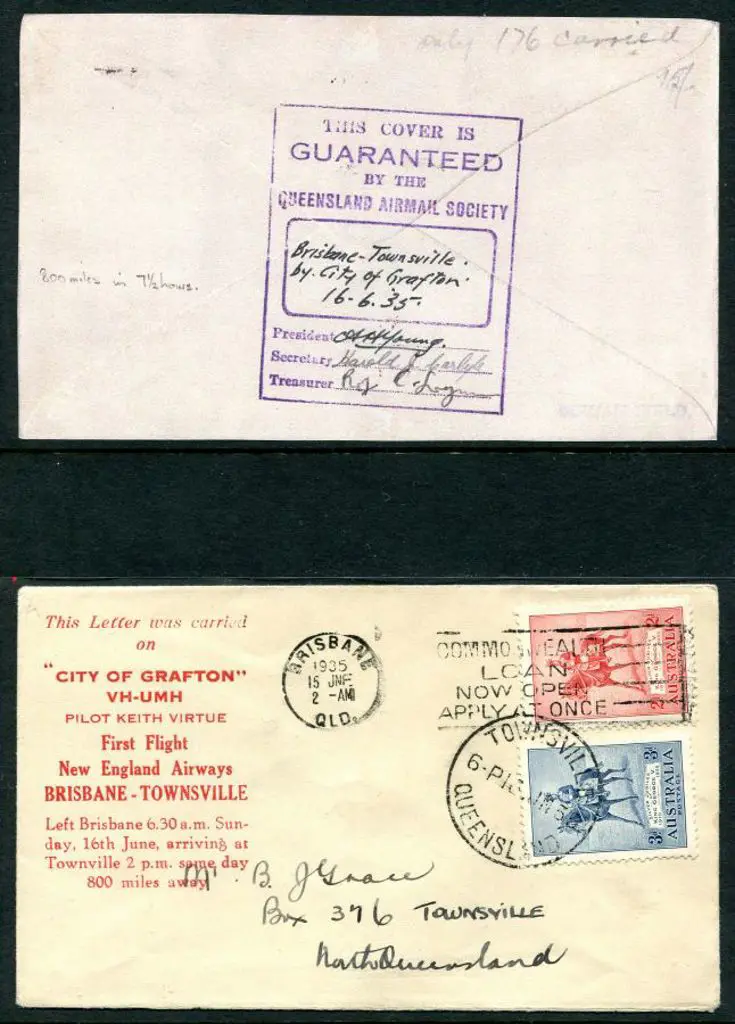 1935 (16th Jun) Brisbane to Townsville carried on ... Image 1++