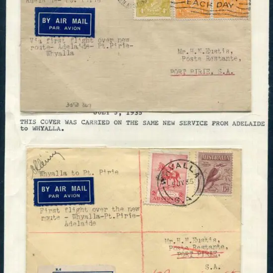 1935 (5th July) Adelaide to Port Pirie & Whyalla ...