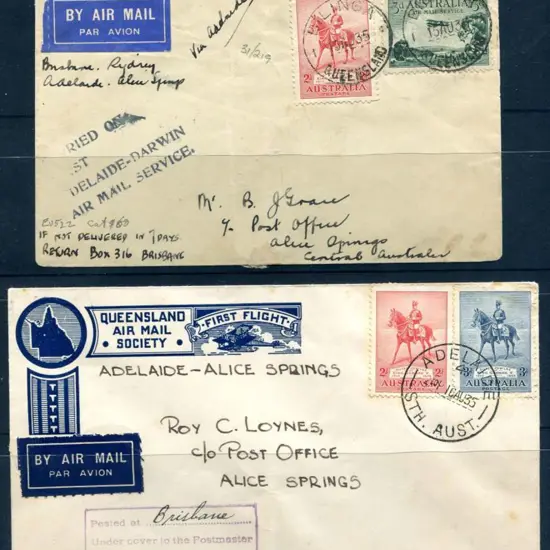 1935 (19th Aug) Adelaide to Alice Springs ...