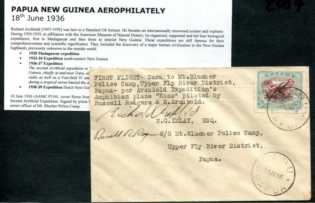 1936 (18th June) Daru to Mount Blucher with 3d ... Image 1++