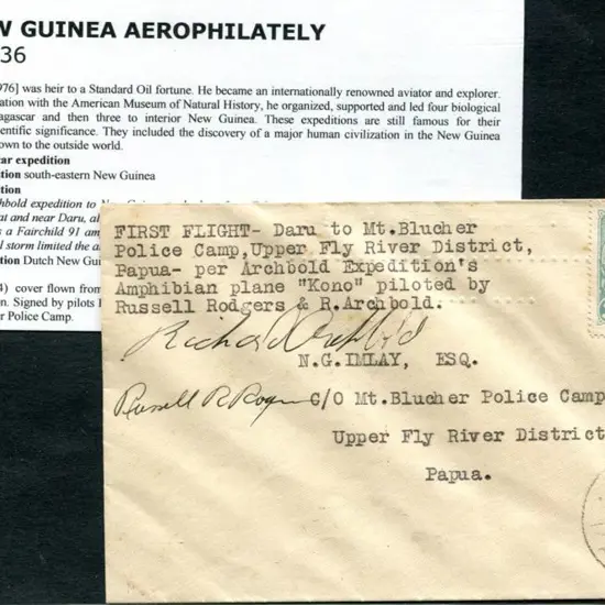 1936 (18th June) Daru to Mount Blucher with 3d ...