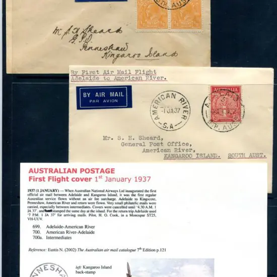 1937 (1st Jan) Adelaide to American River ...