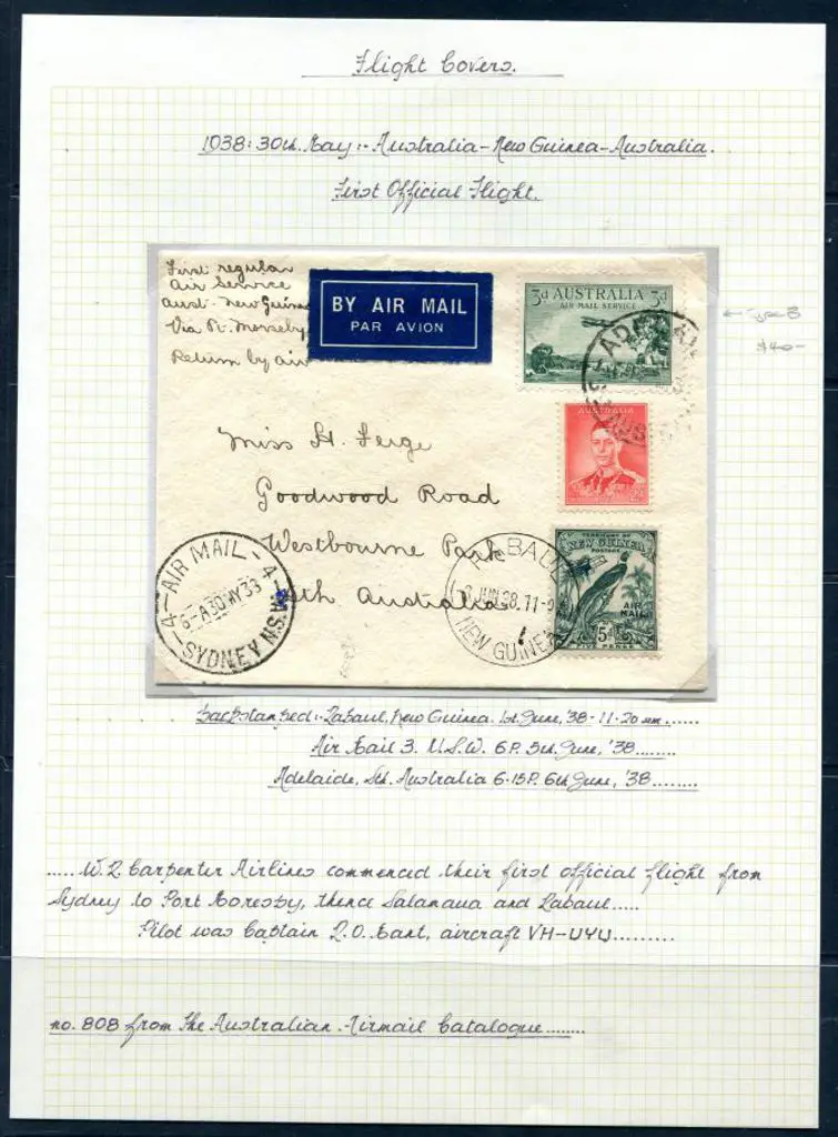 1938 (30th May) Australia to New Guinea First ... Image 1++