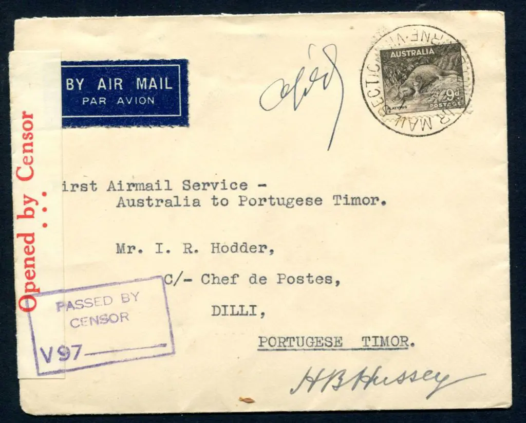 1941 (17th Jan) Aust to Portuguese Timor on Qantas ... Image 1++