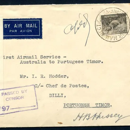 1941 (17th Jan) Aust to Portuguese Timor on Qantas ...