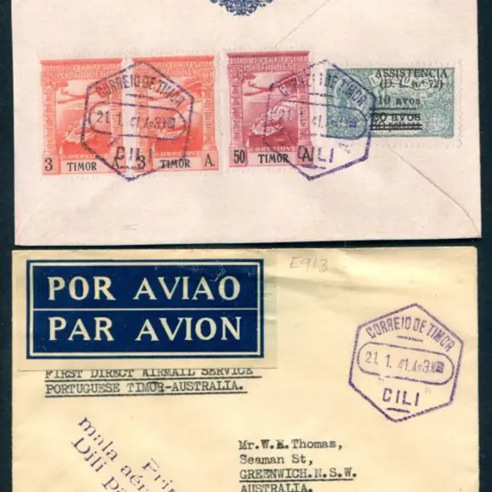 1941 (17th Jan) Portuguese Timor to Aust return ...