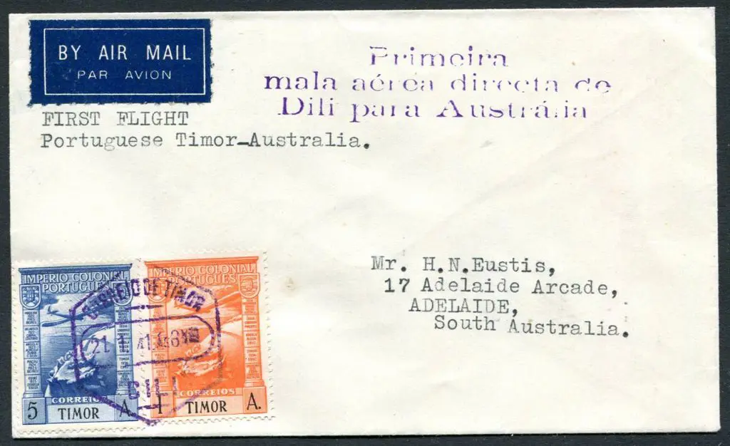 1941 (21st Jan) Dili, Portuguese Timor to ... Image 1++