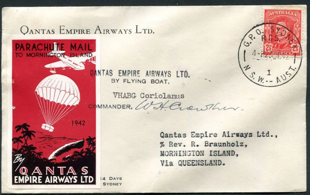 1942 (23rd Dec) Sydney to Mornington Island Qantas ... Image 1++