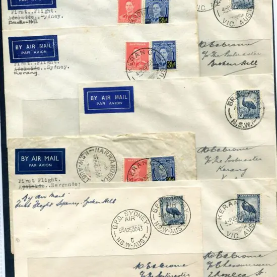 1943 (25th Oct) ANA Melbourne to Broken Hill ...