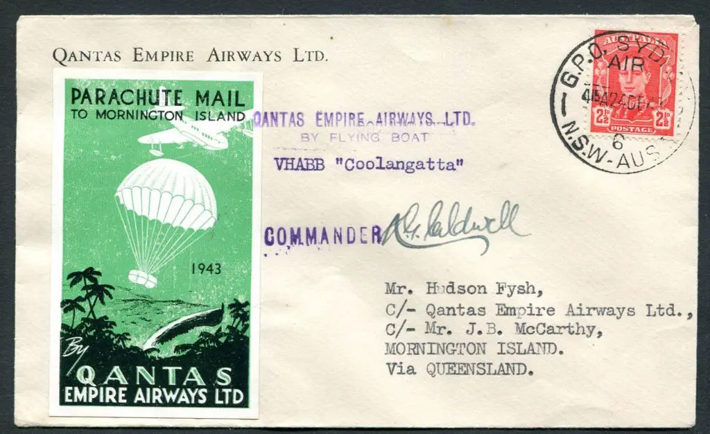 1943 (24th Dec) Sydney to Mornington Island Qantas ... Image 1++