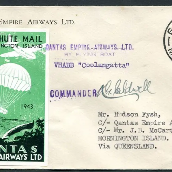 1943 (24th Dec) Sydney to Mornington Island Qantas ...