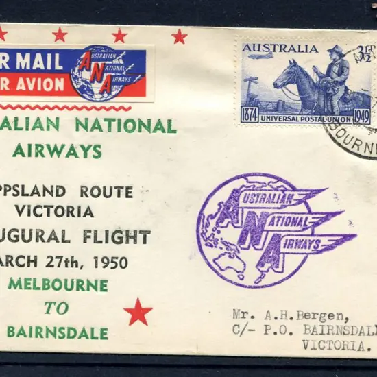 1950 (27th Mar) Melbourne to Bairnsdale Arthur ...