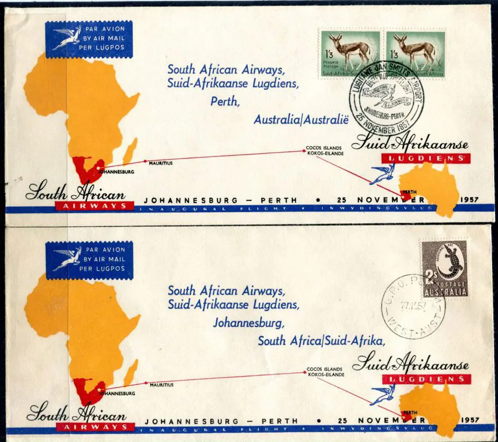 1957 (25th Nov) South African Airways inaugural ... Image 1++
