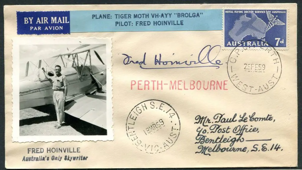 1959 (28th Feb) Perth to Melbourne Fred Hoinville ... Image 1++