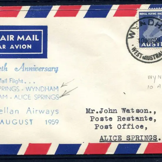 1959 (10th Aug) Wyndham to Alice Springs Connellan ...