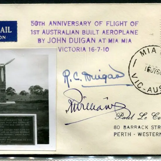 1960 (16th July) John Duigan 50th Anniv of first ...