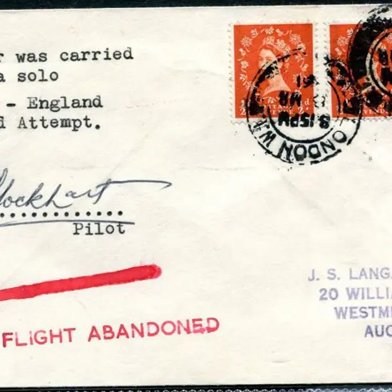 1961 (28th Feb) "Australia to London Air Record ...