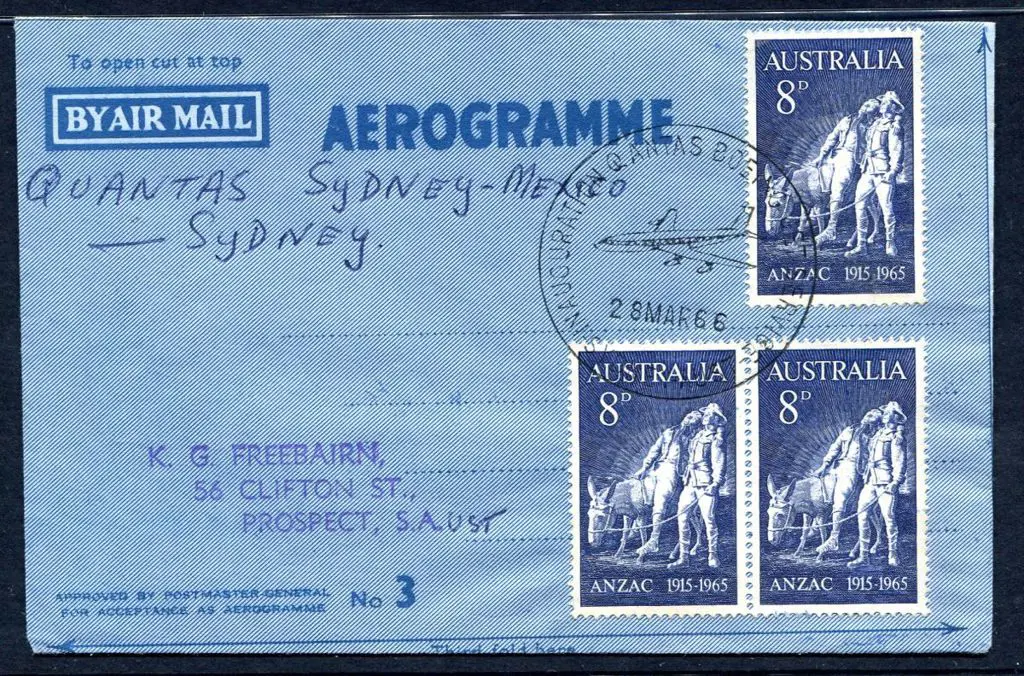 1966 (28th Mar) Sydney to Mexico City by Qantas ... Image 1++