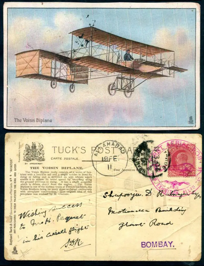 India 1911 (18th Feb) World's first airmail cover ... Image 1++