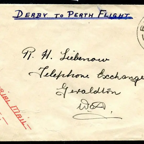 1921 (19th Dec) Broome to Perth on first ...