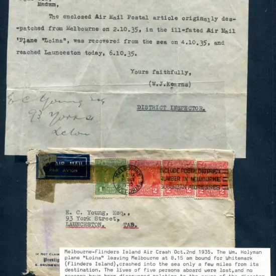1935 (2nd Oct) Melbourne to Whitemark Crash of the ...