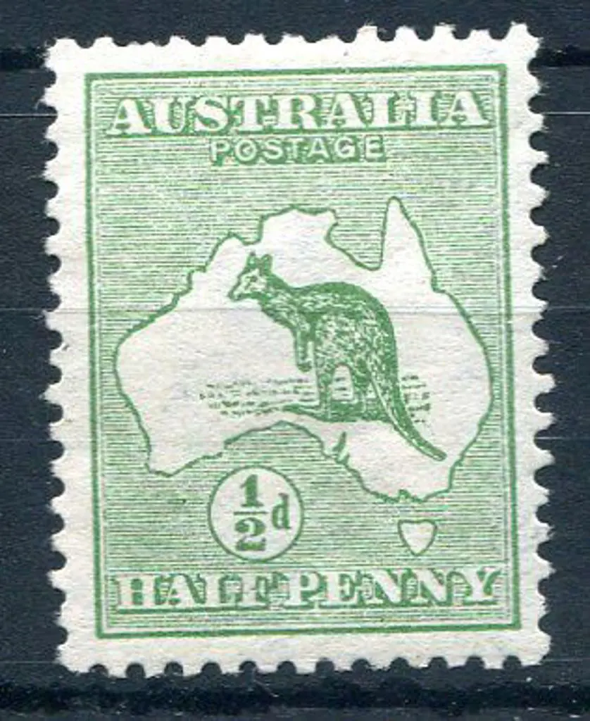 1913 1st Watermark ½d green with inverted wmk MLH. ... Image 1++