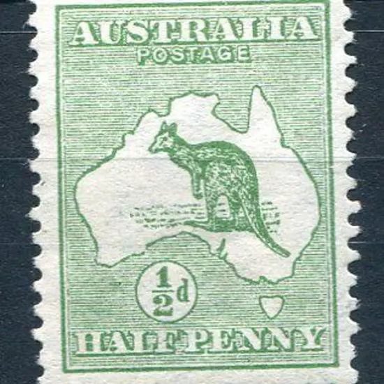 1913 1st Watermark ½d green with inverted wmk MLH. ...