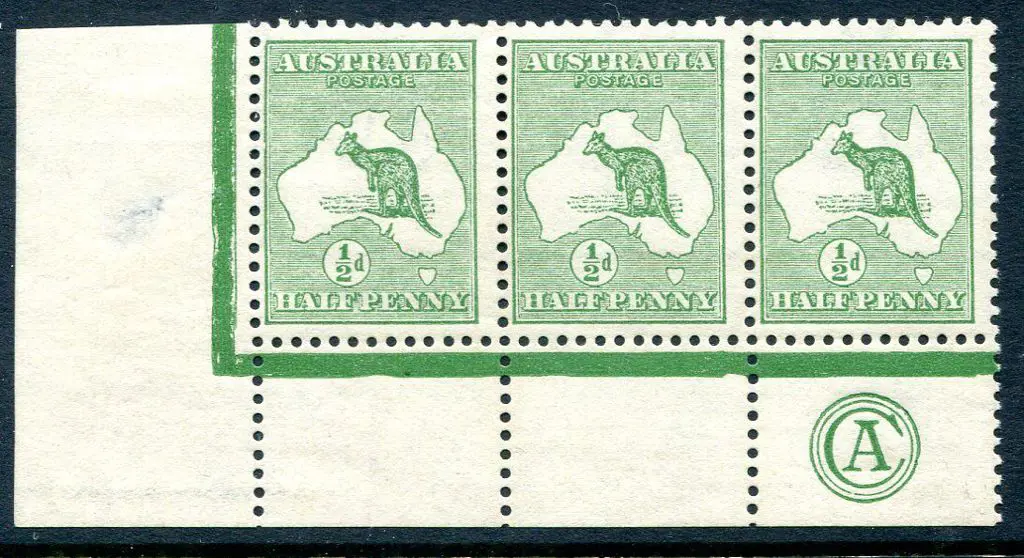 1913 1st Watermark ½d pale green with inverted wmk ... Image 1++