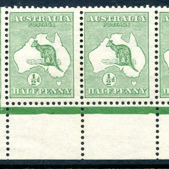 1913 1st Watermark ½d pale green with inverted wmk ...
