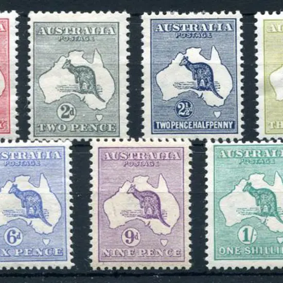 1913 1st Watermark ½d to 2/- set of 11. Hingeing ...
