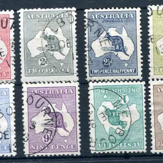 1913 1st Watermark ½d to 5/- set of 12 with ...